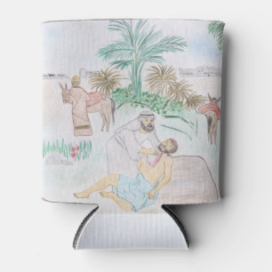 Christelijk kunstwerk de goede Samaritaan Blikjeskoeler