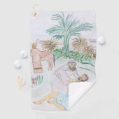 Christelijk kunstwerk de goede Samaritaan Golfhanddoek (Insitu)