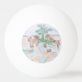 Christelijk kunstwerk de goede Samaritaan Pingpongballen (Achterkant)