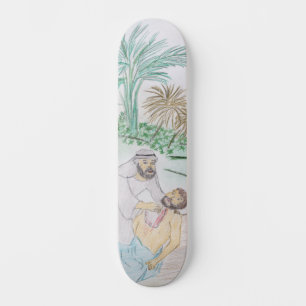 Christelijk kunstwerk de goede Samaritaan Skateboard