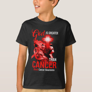 Christelijk Leeuwkruis God is groter dan kanker Re T-shirt
