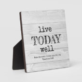 Christelijk LEVEN VANDAAG GOED Rustic Fotoplaat (Voorkant)