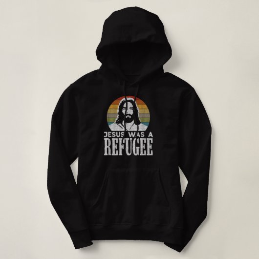 Christelijk liberaal Jezus pro immigratie was een Hoodie (Design voorkant)