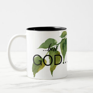Christelijk "...Maar GOD..." Foliage Coffee Tweekleurige Koffiemok