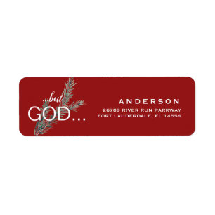 Christelijk "...Maar GOD..." Kerstrood adres Etiket