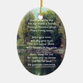 Christelijk Memorial Keepsake Lake Pond Park Ducks Keramisch Ornament (Voorkant)