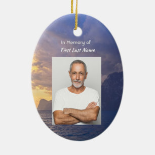 Christelijk Memorial Keepsake Zee Sky Cloud Island Keramisch Ornament