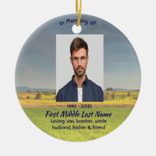 Christelijk memoriekado boerderij gewas prairie keramisch ornament