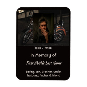 Christelijk memoriekado Motorrijder Magneet