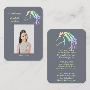 Christelijk memoriekado Pastel Paard Kunst Visitekaartje