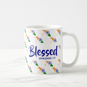 CHRISTELIJK met INDIA Blessed Ephesians Scripting Koffiemok
