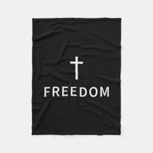 Christelijk Minimaal Kruis Vrijheid Religieus Mode Fleece Deken
