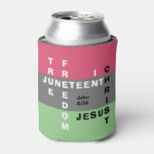 Christelijk monogram JUNETEENTH Blikjeskoeler (Blikje Voorkant)