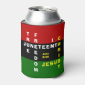 Christelijk Monogram JUNETEENTH Koeler Blikje (Blikje Voorkant)