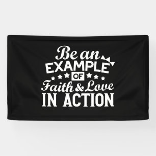 Christelijk motiveringsontwerp - geloof, liefde en spandoek