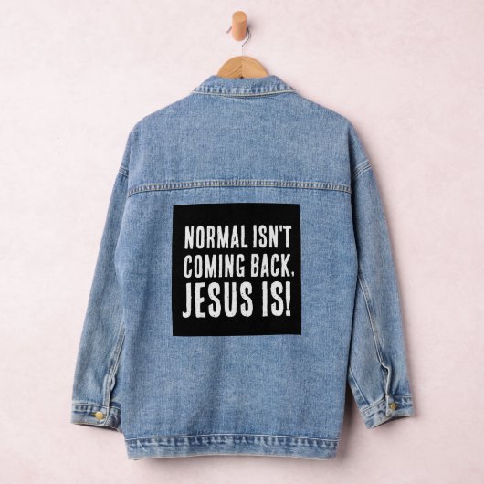 CHRISTELIJK - NORMAAL KOMT NIET TERUG denim jas Denim Jacket (Hangar)