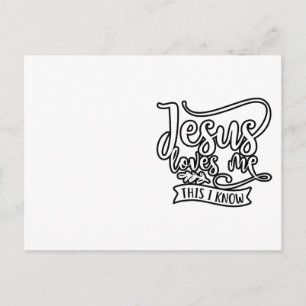 Christelijk ontwerp Jezus houdt van mij. Dat weet  Briefkaart