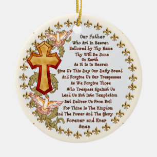 Christelijk Onze Vader-sieraad Keramisch Ornament