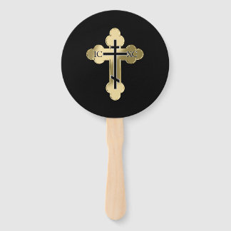 Christelijk-orthodox kruis handwaaier