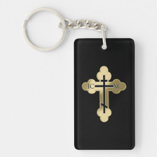 Christelijk-orthodox kruis sleutelhanger