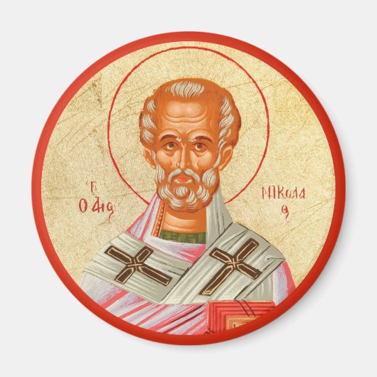 Christelijk-orthodoxe cons van Byzantine: St. Nick Magneet (Voorkant)