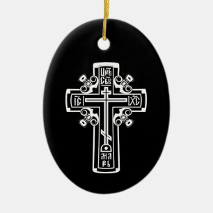 Christelijk orthodoxe kruis keramisch ornament