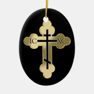 Christelijk orthodoxe kruis keramisch ornament