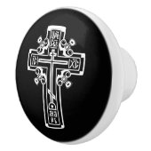 Christelijk orthodoxe kruis keramische knop (Rechts)