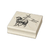 Christelijk Pascal Lamb / Agnus Dei (geen wolken) Rubberstempel (Stempel)