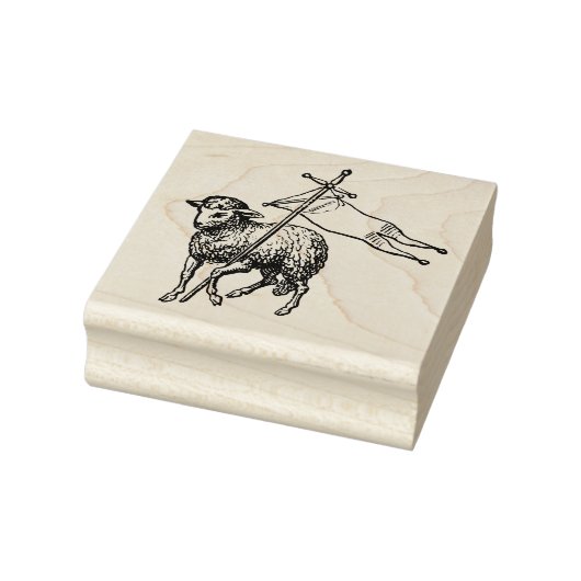 Christelijk Pascal Lamb / Agnus Dei (geen wolken) Rubberstempel (Stempel)