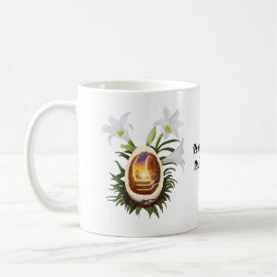 Christelijk Pasen Hij is Risen Egg Cave Thorn Crow Koffiemok