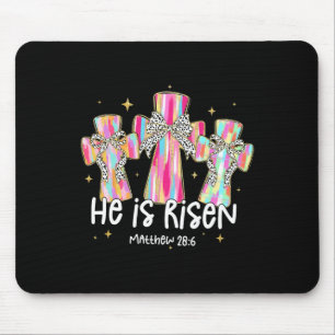 Christelijk Pasen is hij verrezen Coquette Bow Bib Muismat