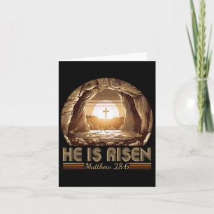 Christelijk Pasen is Hij verrezen, Jezus leeg graf Kaart