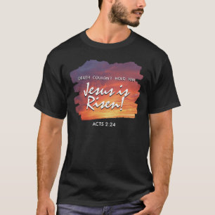 Christelijk Pasen JESUS IS OPGEWEKT Zonsondergang T-shirt