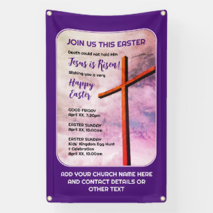 Christelijk Pasen JESUS IS RISEN Spandoek