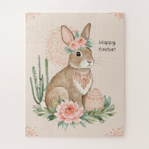 Christelijk Pasen Konijn Boho Pastel Legpuzzel