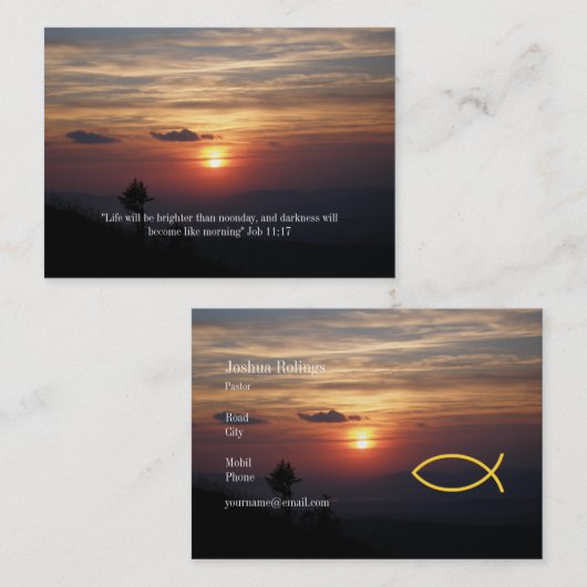 Christelijk | Pastor | Prijs Visitekaartje (Voorkant / Achterkant)