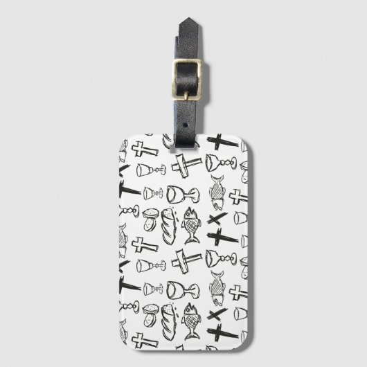 Christelijk patroon bagagelabel (Voorkant (verticaal))