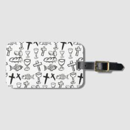 Christelijk patroon bagagelabel