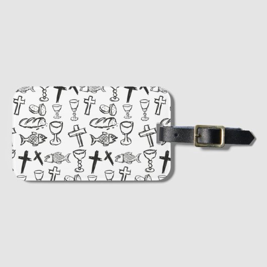 Christelijk patroon bagagelabel (Voorkant (horizontaal))