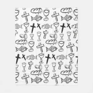 Christelijk patroon fleece deken