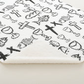 Christelijk patroon sherpa deken (3/4)