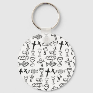 Christelijk patroon sleutelhanger