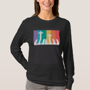Christelijk Pianist Piano Speler Religieuze Muzika T-shirt