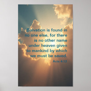 Christelijk Poster   Handelingen 4:12 Geen andere 