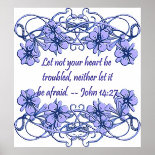 Christelijk Poster met Bijbel Verse John 14:27