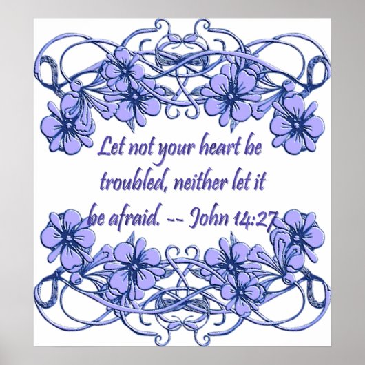 Christelijk Poster met Bijbel Verse John 14:27 (Voorkant)