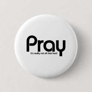 Christelijk Pray Ronde Button 5,7 Cm