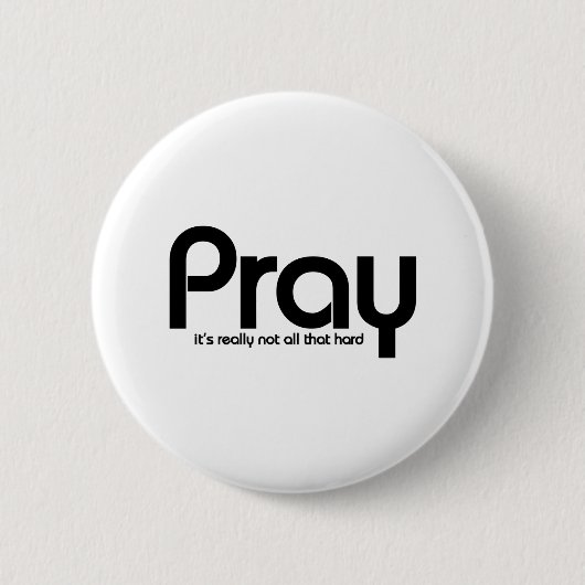 Christelijk Pray Ronde Button 5,7 Cm (Voorkant)