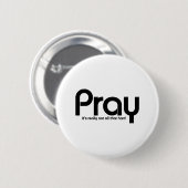 Christelijk Pray Ronde Button 5,7 Cm (Voorkant /achterkant)
